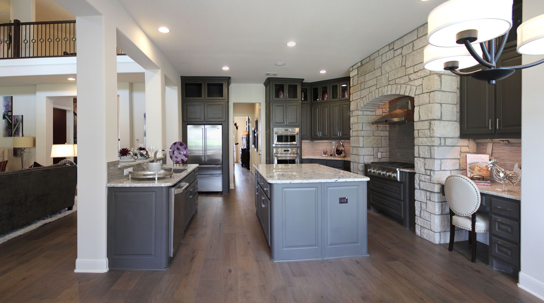 Burrows Cabinets kitchen cabinet 7 at Travisso with painted cabinets in umber