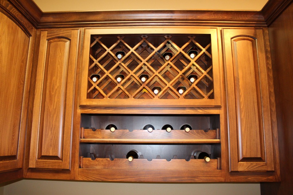 Wine Rack - Lattice Rack Over Scalloped Rack - Burrows Cabinets - Texas ...