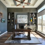Burrows Cabinets' study with Umber gray cabinets