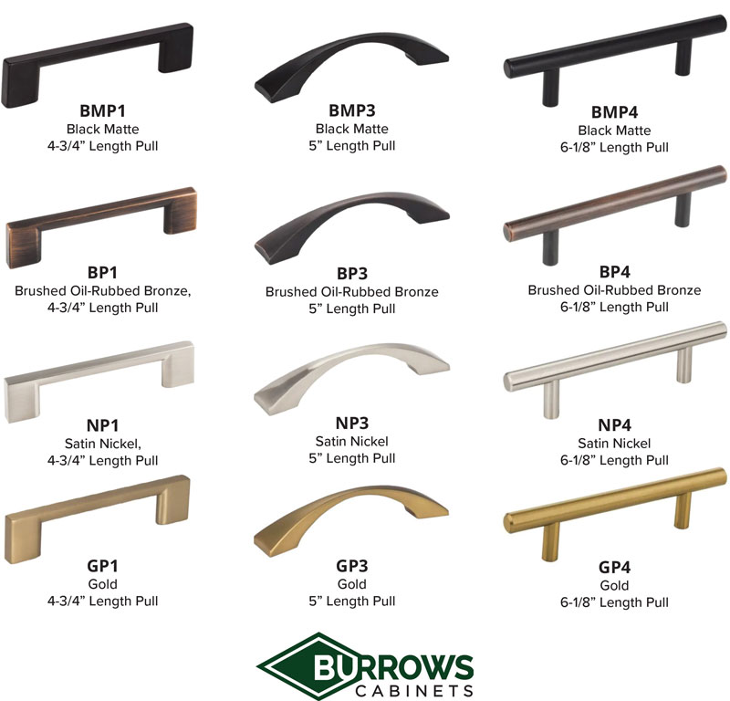 Burrows Cabinets Hardware Options