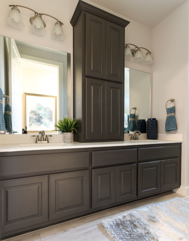 Burrows Cabinets' bathroom cabinets in Umber