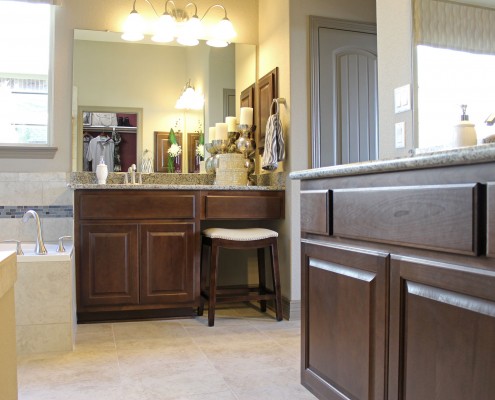 Burrows Cabinets bathroom cabinets in Kona with separate his and hers vanities