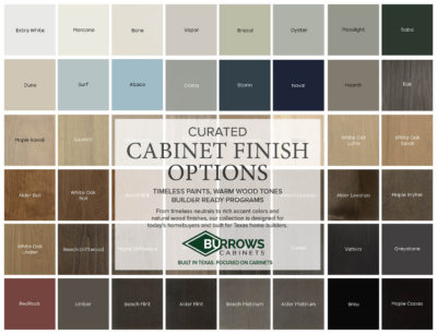 Cabinet colors Texas home buyers want in their new home cabinets