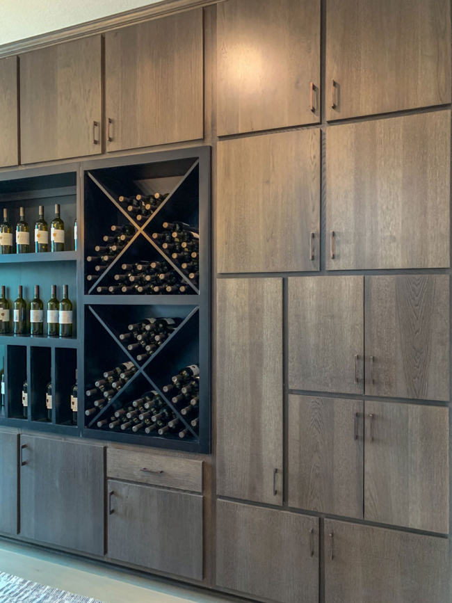 Modern Dining Room Cabinet Wall - Burrows Cabinets - Texas builder ...