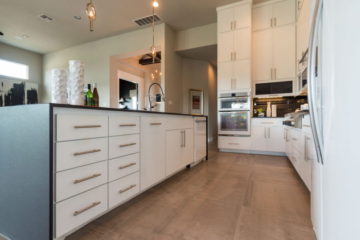 Burrows Cabinets' full overlay kitchen with SoCo doors - island view