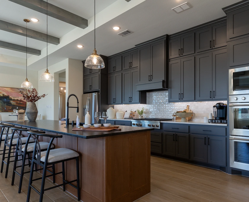 Kitchen Greystone wall cabinets Beech Bali island
