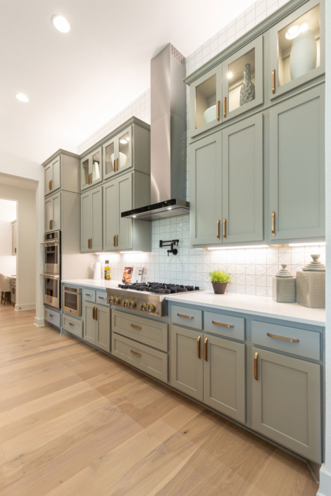 Kitchen oven wall cabinets in Bristol with Shaker doors