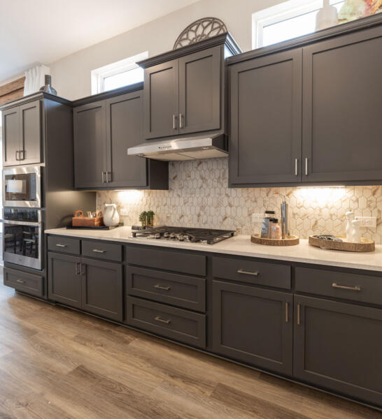 Kitchen Shaker Greystone Wall Cabinets - Burrows Cabinets - Texas ...