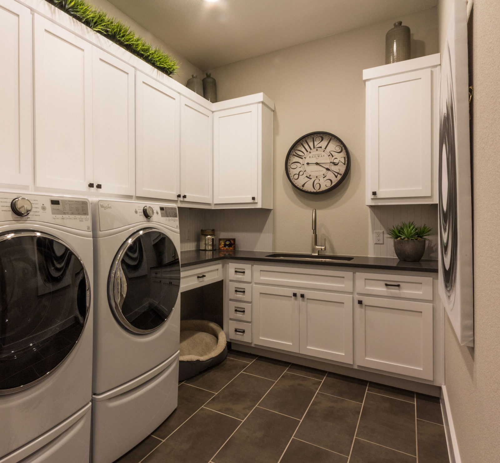 Laundry - Mud Room - Burrows Cabinets - Texas Builder-direct Cabinets