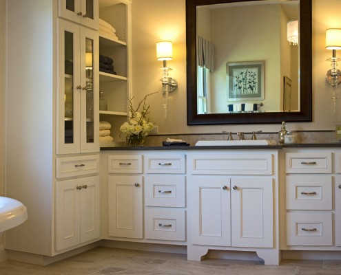 Burrows Cabinets' master bath with Kensington doors