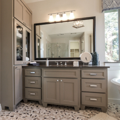 Bath cabinets bumped out with tall linen cabinet dallas feet