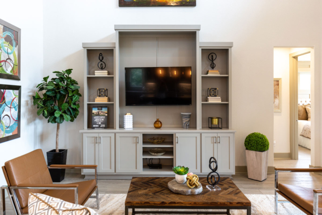 Media Cabinet Bristol Shaker - Burrows Cabinets - Texas builder-direct ...