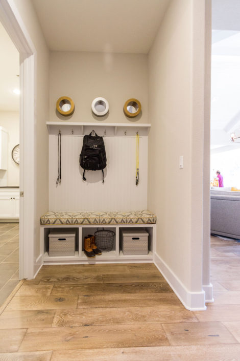 Burrows Cabinets' Mud Room cabinets in Bone