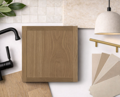 White Oak slim shaker cabinet mood board