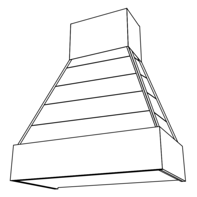 Shiplap vent hood drawing isometric